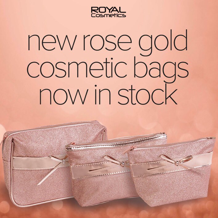 RoyalCosmetics's tweet photo. You can find our NEW Rose Gold Cosmetic Bags at https://t.co/pw7OiqBD3N 🤩 #royalcosmetics #new #rosegold #cosmeticbags #toiletrybags https://t.co/RWrZulzXzx