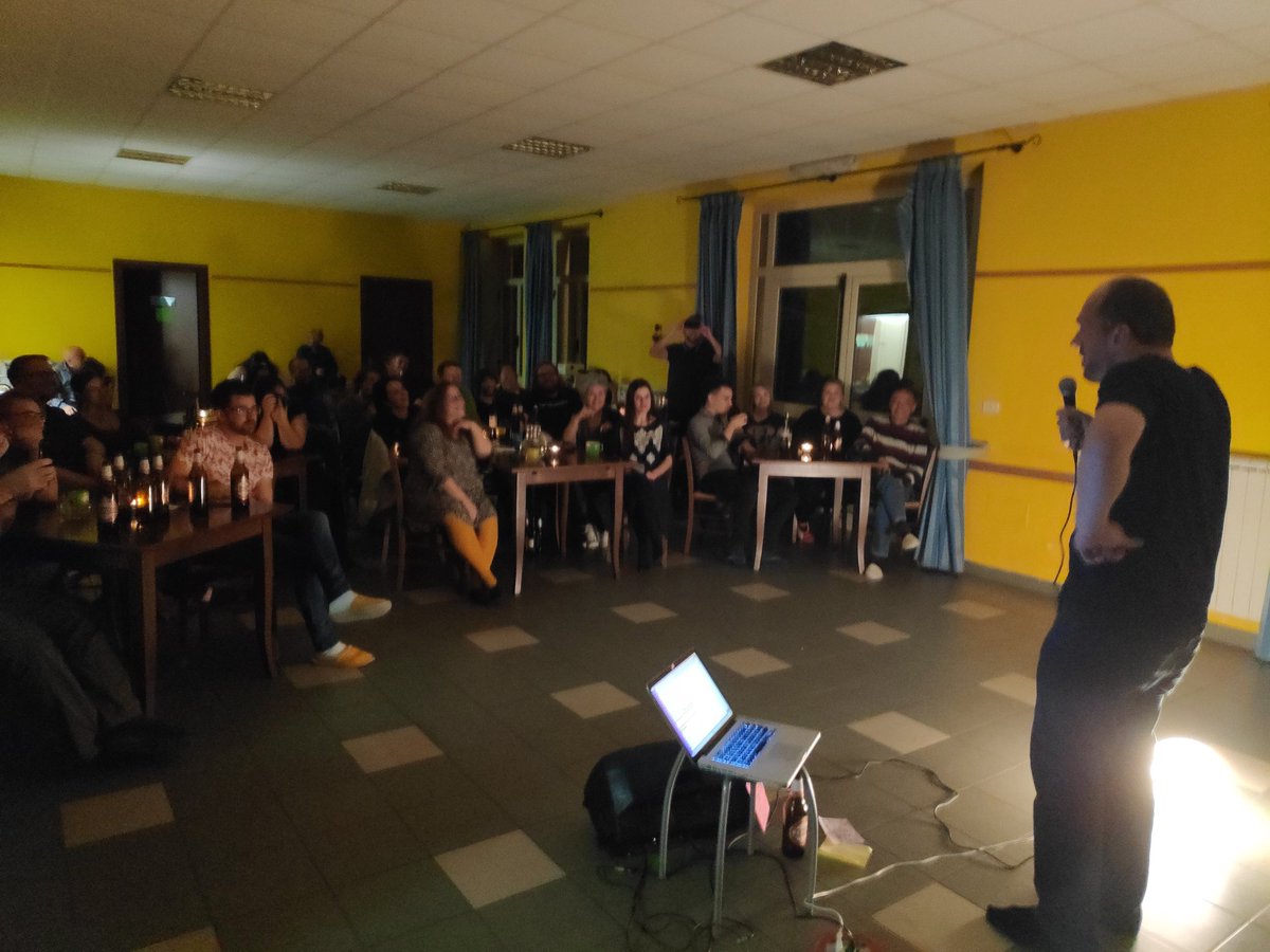 CarmineRodi's tweet photo. Ending an #erasmusPlus course for #youthworkers with a #standup comedy show? Possible! That's what we just did in #stagecraft for youth workers! 
@AgenziaGiovani @Muovimente @Buzz_Bury https://t.co/FRdBVfeie1