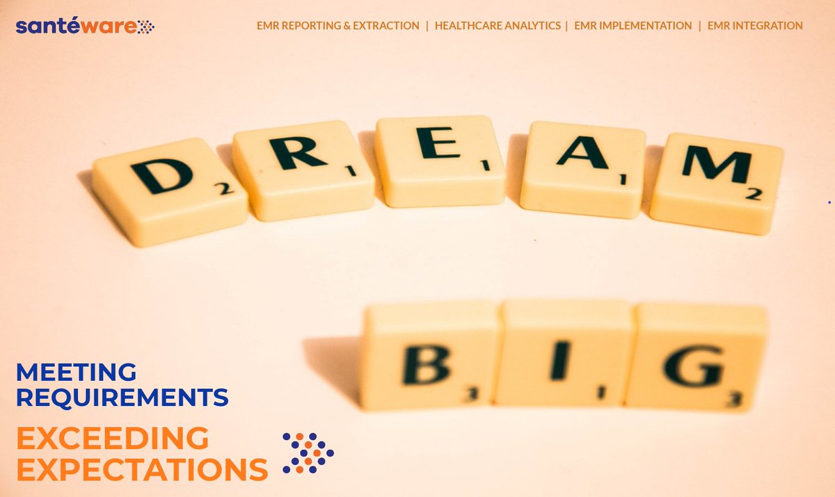 santeware's tweet photo. Dream BIG and make it happen !! #MotivationMonday  #motivation  #santeware #EMR #EMRreporting #EMRextraction #EMRintegration #EMRtesting #EHR #HealthcareIT https://t.co/jkkO3OsX7o
