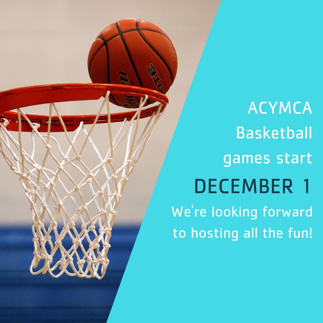 #ACYMCA Basketball games start December 1... we're looking forward to hosting all the fun!  For questions, please call our front desk.  

#YMCA #YouthBasketball #BurlingtonNC #AlamanceCountyNC