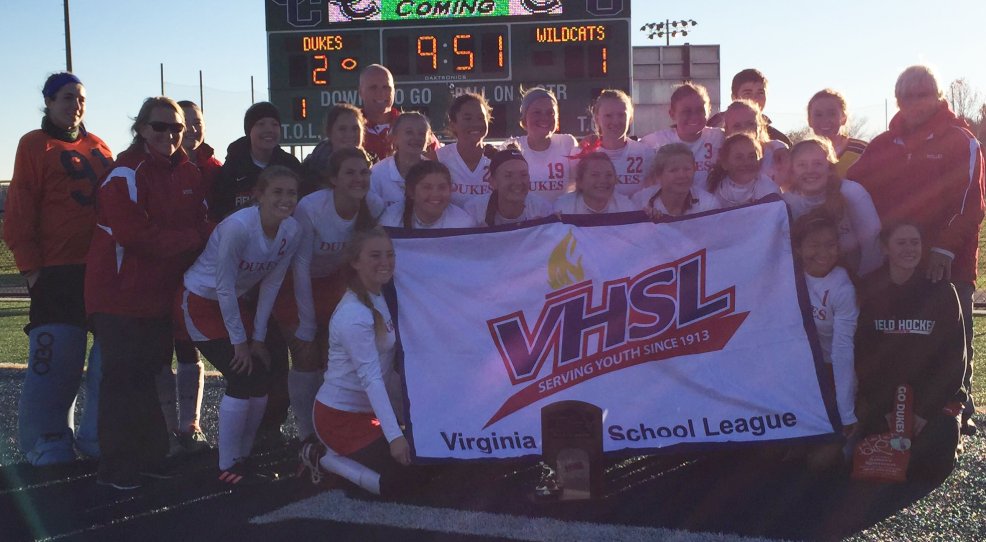 USAFieldHockey's tweet photo. Virginia High School State Champions: Congratulations to @GHSDukes for a double OT win to take the 2018 @VHSL_ Class 5A State Championship! 🏑 https://t.co/BVGFcZlAFa
