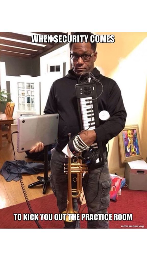 JazzMemes's tweet photo. We had a TON of #memechallenge submissions last week! 👏🏼Comment which meme you think is the best! 😂#marcusprintup #jazzmemes #piano #saxophone #drummer #tenor #trumpet #trombone #instagram #instagood #vibe #igers #instapic #instadaily #instamusic #bass #monday https://t.co/QwiKEak0NT