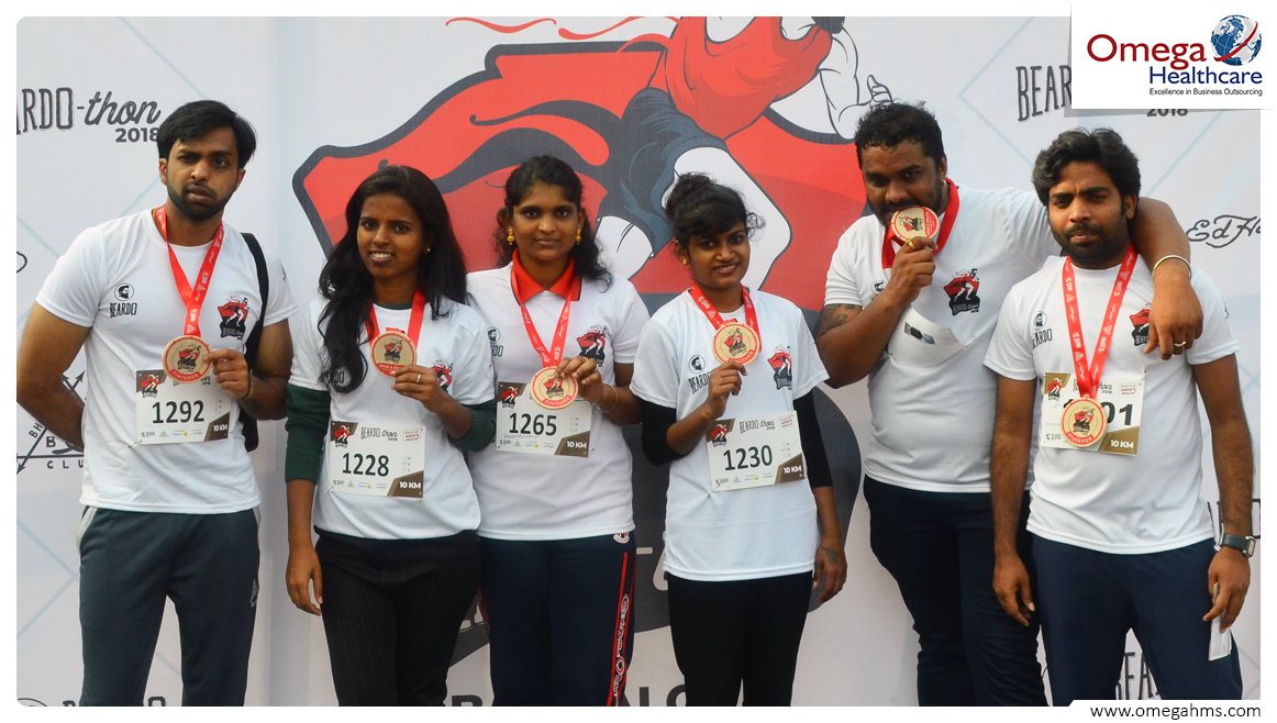 Omega_HMS's tweet photo. We care for men too and their health is no less important. We showed our support participating in the BEARDO-thon 2018 to raise awareness on men’s health. #Omegahealthcare #Beardothon #Bengaluru https://t.co/Vkdz2sgoc3
