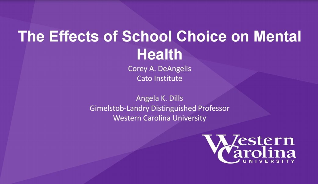 DeAngelisCorey's tweet photo. Come see the 1st study on the effects of #SchoolChoice on mental health in Salon 4 at 10am!
#sea2018 #sea18 https://t.co/gVaeo9h8y2