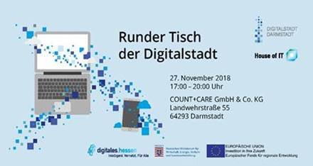 DA_Digitalstadt's tweet photo. Unser neues Format mit dem @hit_darmstadt startet‼️ Als Wirtschaftsvertreter am 27.11. im Kontext der #Digitalstadt #Darmstadt andere Unternehmen treffen und gemeinsam neue Projekte anbahnen. Mehr zum Programm + Anmeldung 👉 https://t.co/Qs1XiLkCfe https://t.co/PnUoJcXJDg