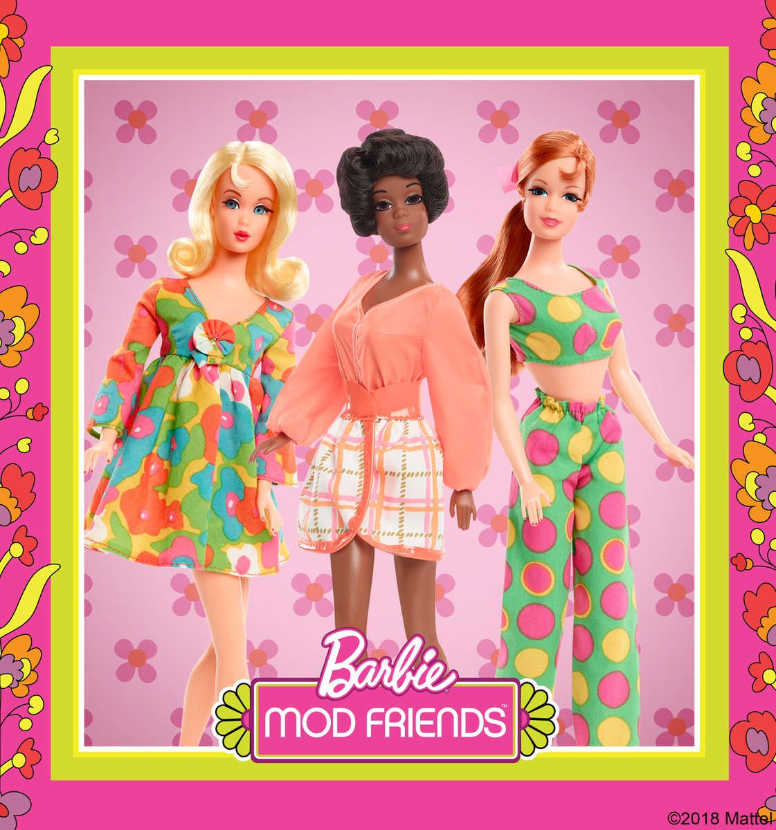 barbie mod friends gift set