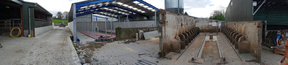 Bit of progress. Moving out of the old and into the new! #teamdairy #dairymaster