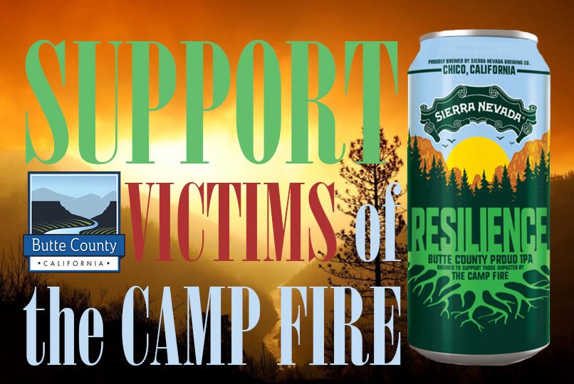 TcommAt's tweet photo. Nov. 27th enjoy some Sierra Nevada Resilience IPA. Proceeds benefit the Camp Fire Relief. Other breweries might also create their own Resilience IPA all for the Camp Fire Relief Fund. #electrical #Electrician #electricalengineering #title24 #contractors #videosurveillance https://t.co/LtZ0W4FzIM