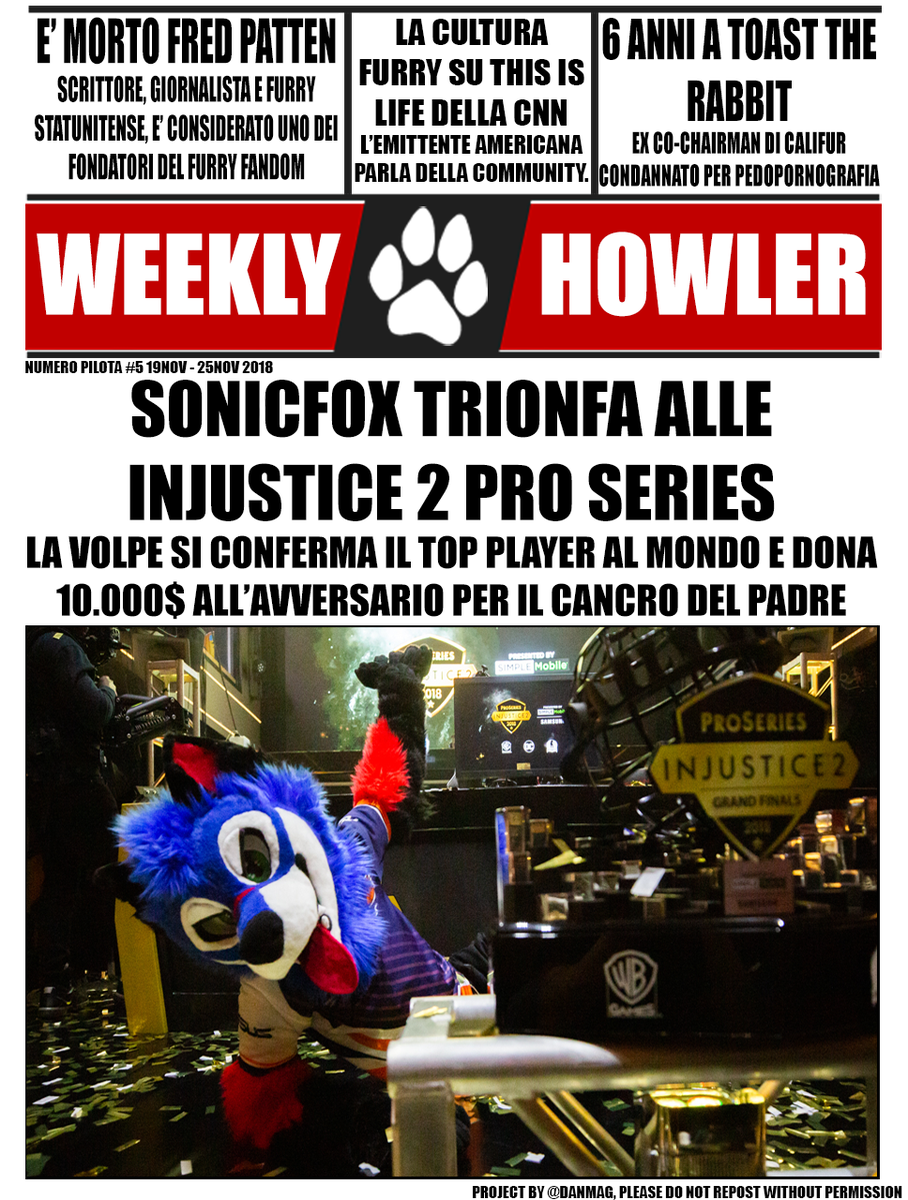 SPQFur's tweet photo. A voi il numero settimanale del #WeeklyHowler =3
Link al testo: https://t.co/pJB2tobpNv https://t.co/aGTRukPpLl