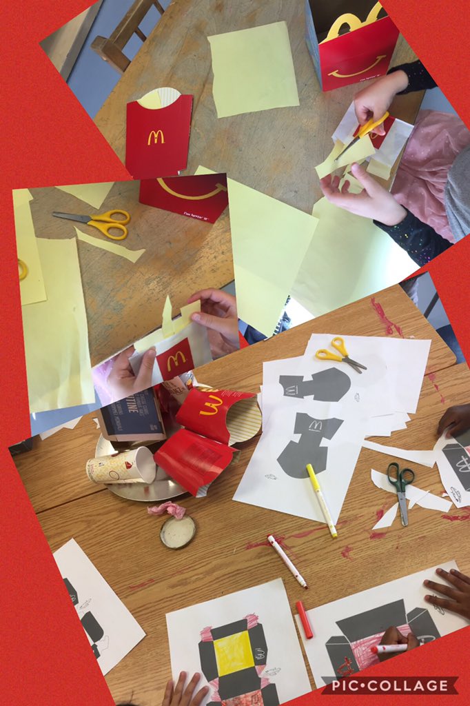 Laura_Mathers4's tweet photo. Ss working collaboratively to create props for our new dramatic centre. #McDonalds 
#inquiryskills #itstheprocess https://t.co/vYjx60WB3S