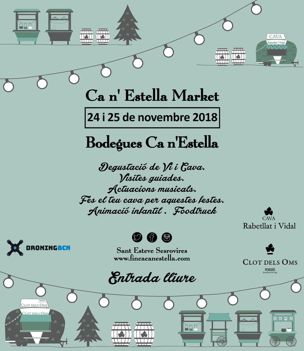 cristinamartore's tweet photo. Vols conèixer un Market de Nadal molt especial? Aquest cap de setmana Melmelària t'espera a les Bodegues Ca n'Estella! ¿Quieres conocer un Market de Navidad muy especial? Este fin de semana Melmelària te espera en las Bodegas Ca n'Estella! #Tiana #Nadal #Market #artesa #regals https://t.co/TixBBOhwj2