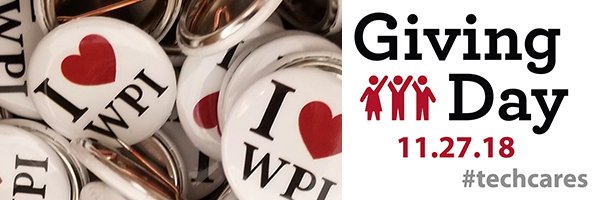 WPI_ClubSports's tweet image. Giving Day is this November 27th! It is our biggest day of philanthropy! Spread the word to your friends, family, and alumni to support your favorite Club Sports Teams! Stay posted for more information!#techcares #wpigivingday #wpiclubsports @WPIRecCenter @WPI @WPIAlumni @wpi_sga