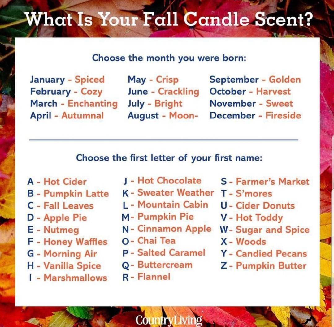 What is your Fall Candle Scent?? Mine is Harvest Mountain Cabin. 😊😊😊