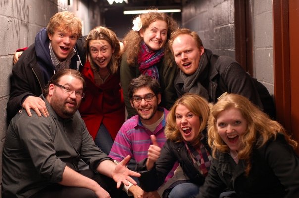 Here's a photo of our team, taken that night, still in shock.