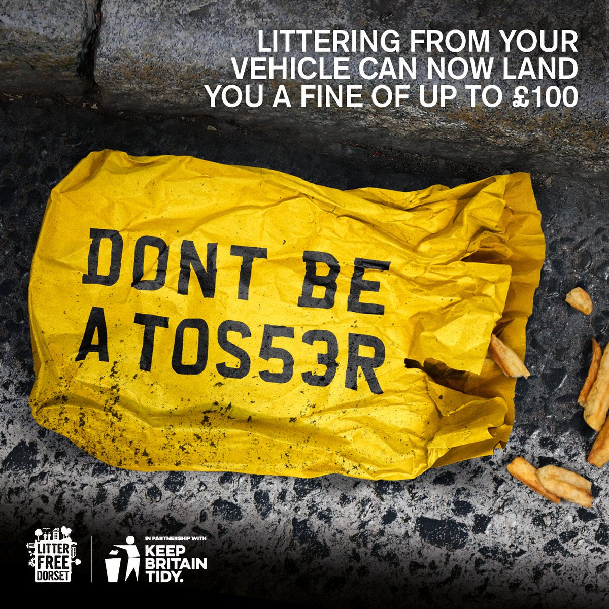 Litter Free Dorset - Land, Coast & Sea (@litterfreedrst) on Twitter photo Litter Free Dorset have launched the 'Don’t Be A TOS53R' campaign. Littering from your vehicle can now land you a fine of up to £100 #DontBeATosser
ow.ly/mHBi30mFHlB
#TakeYourRubbishHome #Dorsethour
<a href="/dorsetforyou/">Dorsetforyou</a> <a href="/recycle4Dorset/">Dorset Council Waste Services</a> @dorsetdevils <a href="/DorsetCPRE/">Dorset CPRE</a> Litter Free Dorset have launched the 'Don’t Be A TOS53R' campaign. Littering from your vehicle can now land you a fine of up to £100 #DontBeATosser
ow.ly/mHBi30mFHlB
#TakeYourRubbishHome #Dorsethour
<a href="/dorsetforyou/">Dorsetforyou</a> <a href="/recycle4Dorset/">Dorset Council Waste Services</a> @dorsetdevils <a href="/DorsetCPRE/">Dorset CPRE</a>