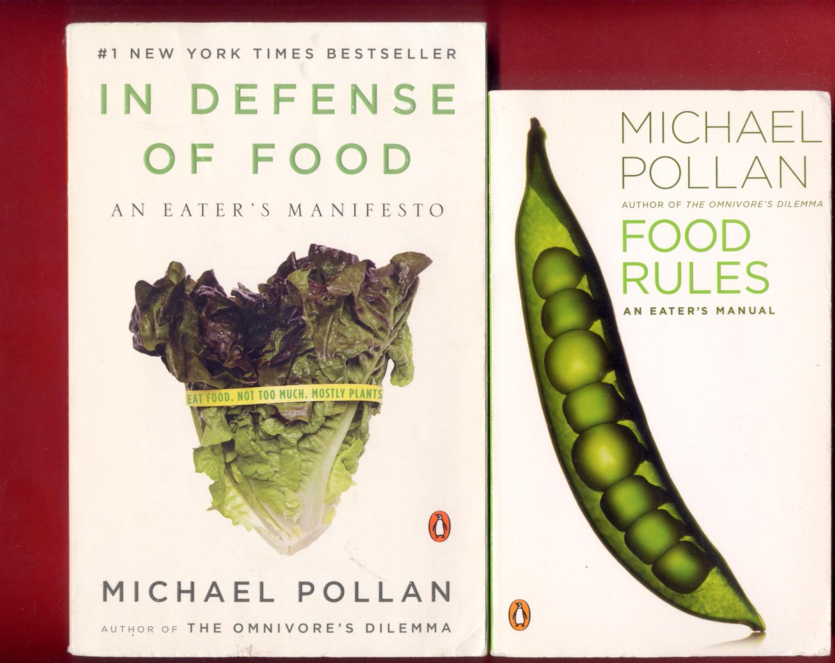 2 Michael Pollan books: In Defense of Food & Food Rules #MichaelPollan #InDefenseOfFood #FoodRules #eatfoodnottoomuchmostlyplants #sustainablefarming #locallygrownproduce #plantbasedproducts #HomeCookedFood -Free Shipping  ebay.com/itm/-/15259375…