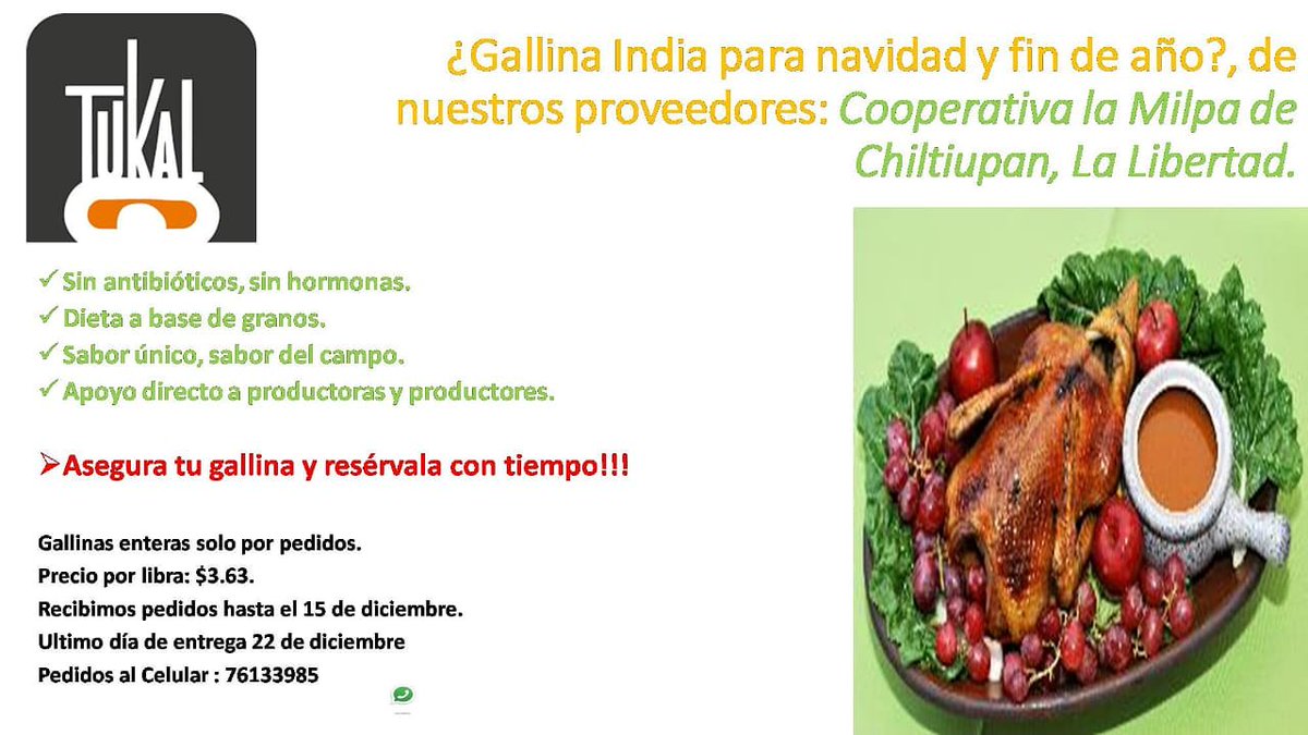 TUKALSV's tweet photo. Haz tu pedido https://t.co/Q1rCCu7ucj