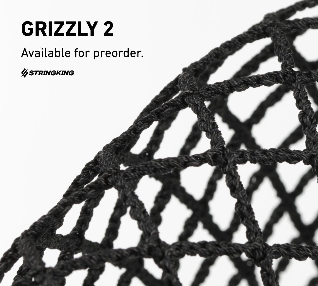 StringKing's tweet image. Grizzly 2. Coming 11/30 and available for preorder now. StringKing.com/lacrosse/mesh/…
#SKGrizzly2 #UltraLightUltraFast
#MoreSpeed #MoreControl #MoreSaves
#GoalieLove #TheBestTrustStringKing
#ConsistencyIsKing