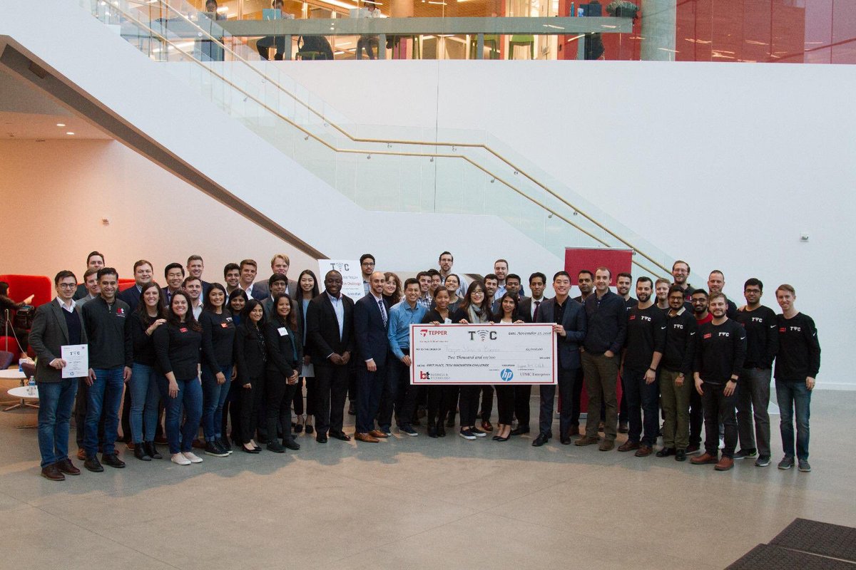 teppercmu's tweet photo. Congratulations to the Tepper team on placing 1st at the Technology Innovation Challenge! #TepperMBA #TepperProud #CaseCompetition #BusinessandTech #Innovators https://t.co/z0LOJHVC1W