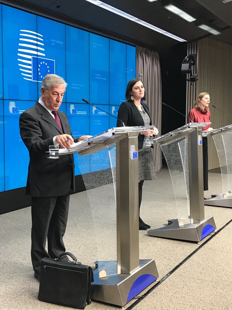Arnopoulos1's tweet photo. Press conference on #fisheries Council now on! #DeepSea stocks fishing opp‘s decided for 2019&2020 #CFP #eu2018at https://t.co/3MhuRhQAB3