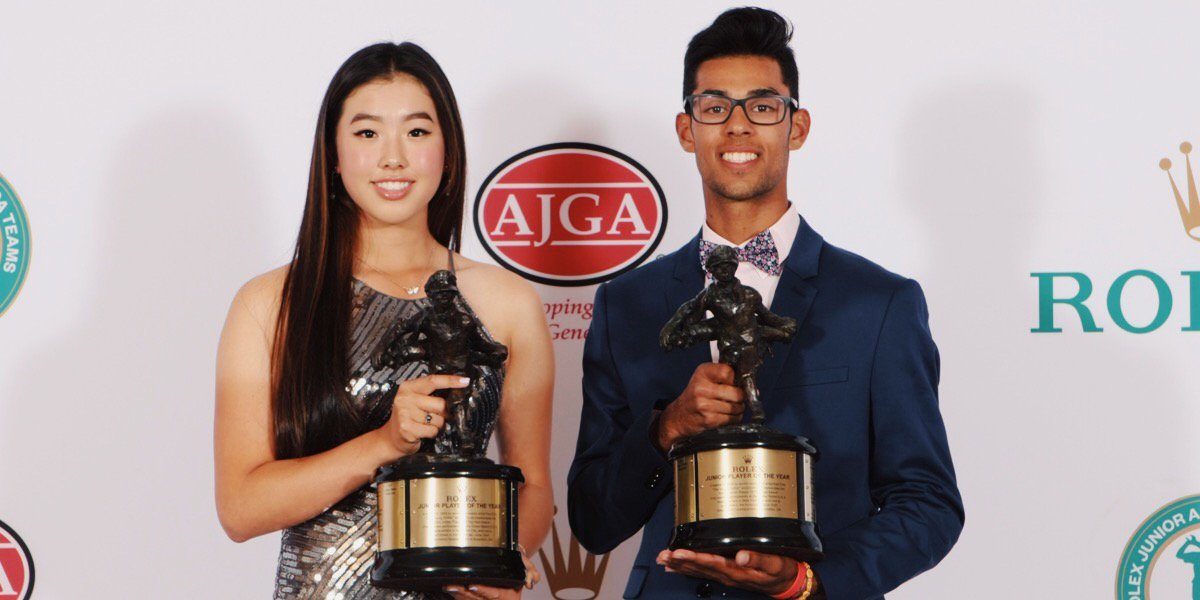 Golf’s next generation already making a name for themselves.
 
Congrats to Akshay Bhatia &amp; Yealimi Noh on their <a href="/AJGAGolf/">AJGA</a> Rolex Player of the Year honors. #RolexJAA