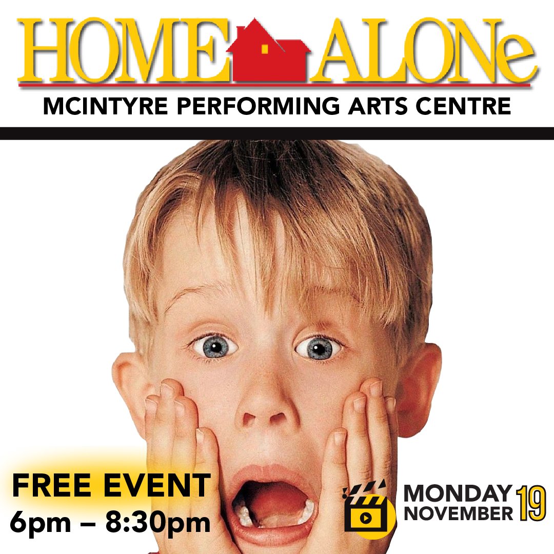 CEMohawkCollege's tweet image. Looking for something to do tonight? Mohawk Student Life is screening Home Alone at the McIntyre Performing Arts Theatre on Fennel Campus. Doors open at 6pm. This is a Free event for ALL students and your families, and friends - and you get popcorn! #HamOnt