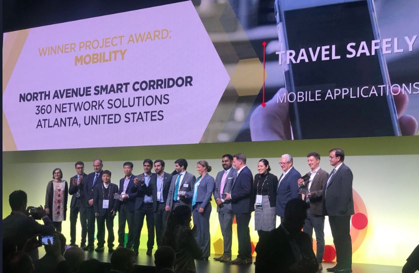 atlchamber's tweet photo. #ICYMI: Atlanta's North Avenue Smart Corridor won the Mobility Project Award at the Global Smart Cities Expo in Barcelona. Congrats to @CityofAtlanta @ATLResilience @InvestAtlanta @GeorgiaTech @360nets @SouthernCompany @GeorgiaPower @RenewATL2015 @gdecd @TravelSafelyApp https://t.co/LOUcZf6SzZ