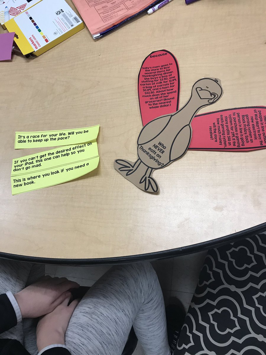 MrsHoj's tweet photo. Thanksgiving Scavenger Hunt was a great way to review math skills. A fun activity to keep kids engaged during a short week before break. Thanks @adventuresofmssmith. #BESRoyals #turkeyfun https://t.co/MS5qkvLXjF