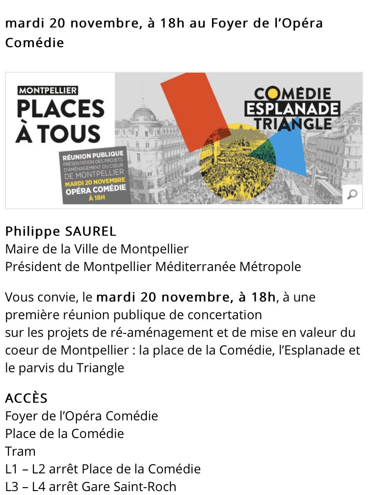 placecomedie's tweet photo. « Places à tous » mais par dessus tout, place à la presse ! @GazetteLive34 @MLMontpellier @Saurel_P @montpellier_ https://t.co/BUIJklA2jq
