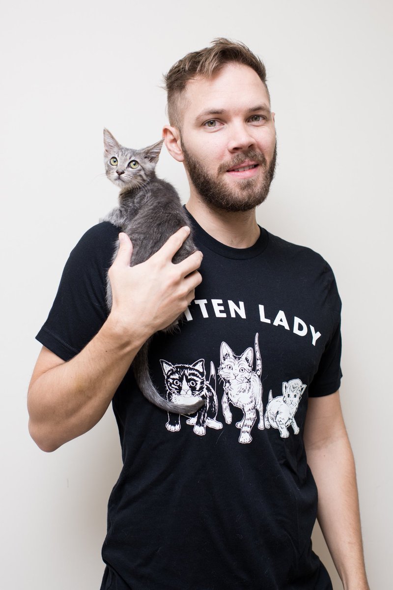 kitten lady t shirt