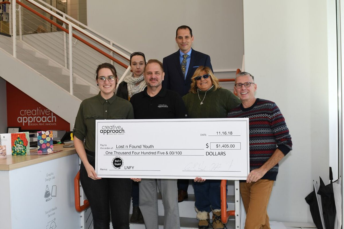 creativeapprch's tweet photo. We want to give a big THANK YOU to our Atlanta customers.
From our 3rd quarter sales, we were able to help Lost-n-Found Youth meet their holiday needs with a $1,405. check!
Our sales through the 4th quarter will help to raise money for Georgia Equality.
#CreativeCares https://t.co/j4M8O8OVYM