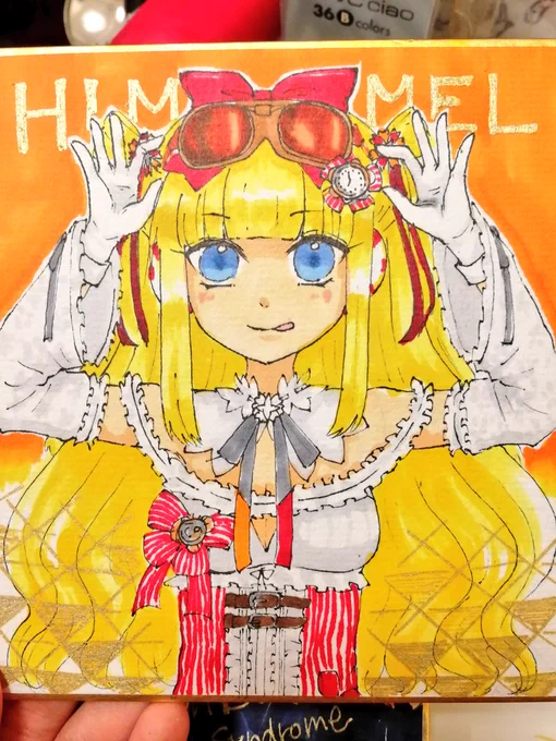 Jb15に持っていく色紙描きました!!!姫留とスモモちゃん 
