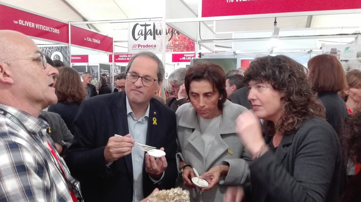 .<a href="/QuimTorraiPla/">Quim Torra i Pla</a> i <a href="/TeresaJorda/">Teresa Jordà</a> van degustar ahir la nostra gírgola de castanyer al forn al <a href="/FGastronomic/">Fòrum Gastronòmic</a> #Girona. També els vam poder explicar el valor social darrera dels bolets. Si tu també ens vols visitar, ens trobaràs fins demà al pavelló 1, estand 167, de la <a href="/firadegirona/">Fira de Girona</a>.