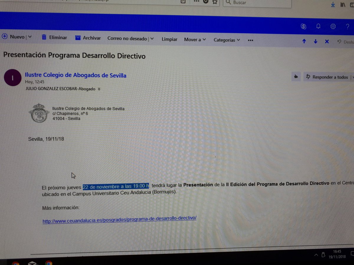 JulioGEscobar's tweet photo. Que el COLEGIO DE ABOGADOS, en vez de animar,pedir y fomentar que los Colegiados participen en las votaciones a Decano y Junta el próximo 22/11, continue enviando correos de cositas para esa fecha...hoy dinero que lo pague. Para lo demás, Mastercard.... https://t.co/Wois5lMT0W