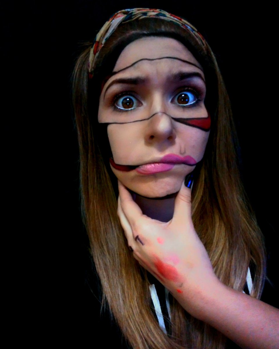 #makeup #by <a href="/myru_Blaha/">Myru Blajha Make Up</a> #myrublajha #lovemakeup #illusion #makeupillusion #scarface #crease #artistmakeup