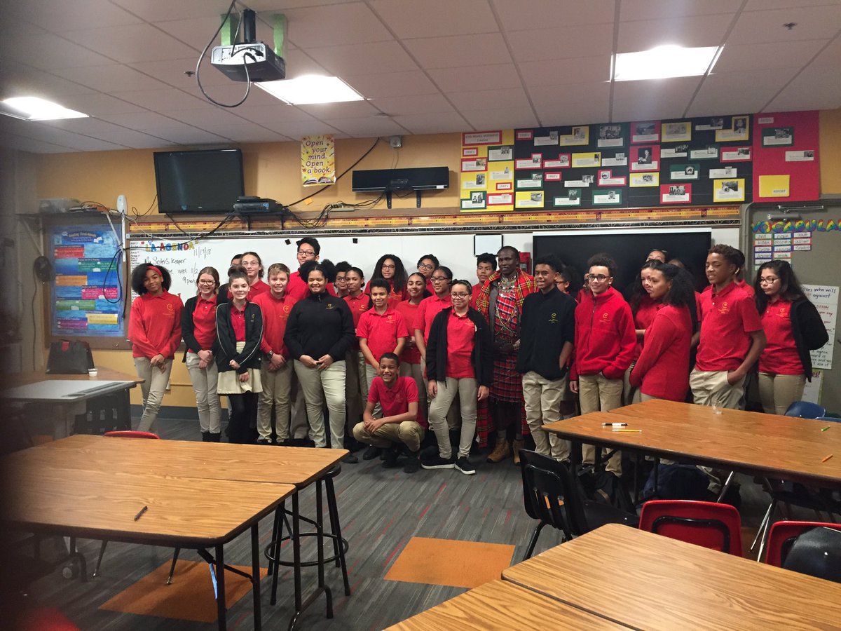 principal_CP's tweet image. Masaai Warrior Kikanae Ole Pere shares his incredible story with our students. #dream #education #williamkikane