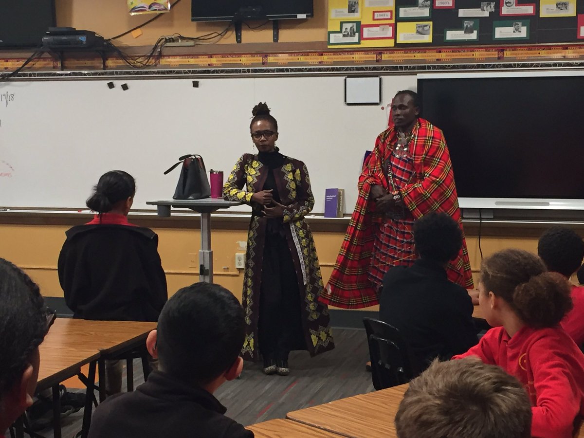principal_CP's tweet image. Masaai Warrior Kikanae Ole Pere shares his incredible story with our students. #dream #education #williamkikane