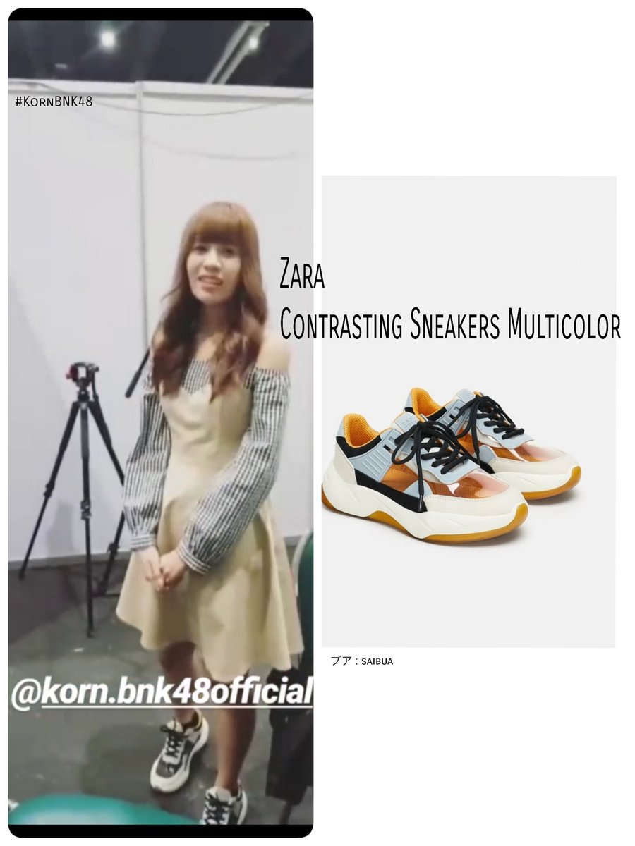 contrasting sneakers zara