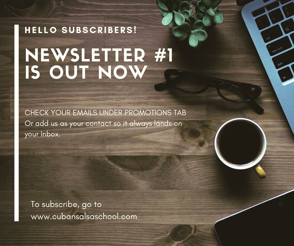 CubanSchool's tweet image. Newsletter #1 is out now! To subscribe, go to cubansalsaschool.com