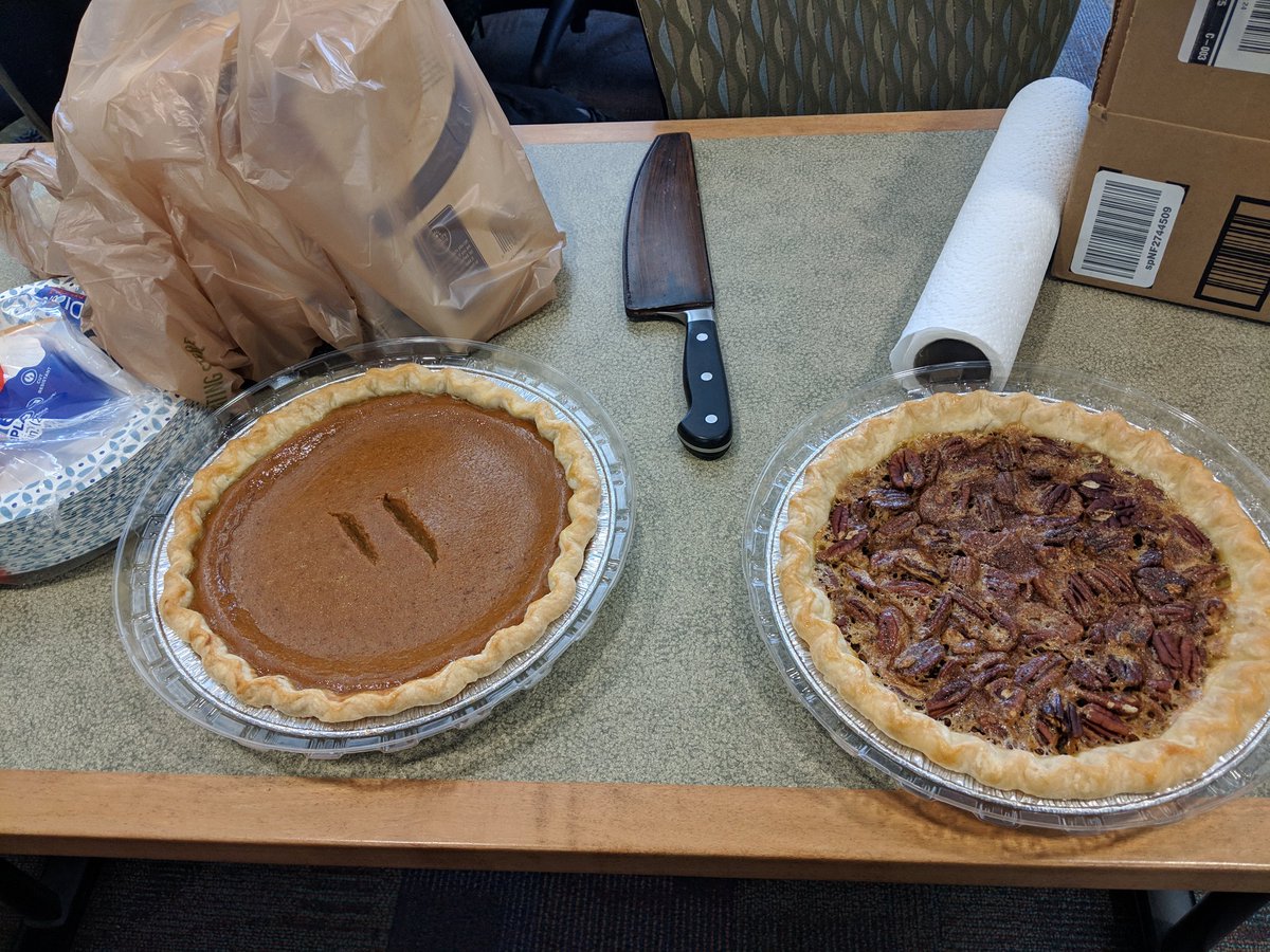 wnm1973's tweet photo. These is what happens when you have a student who is a chef..... 

#PiePoll day in #FIN431 https://t.co/vcJCGaN4SH