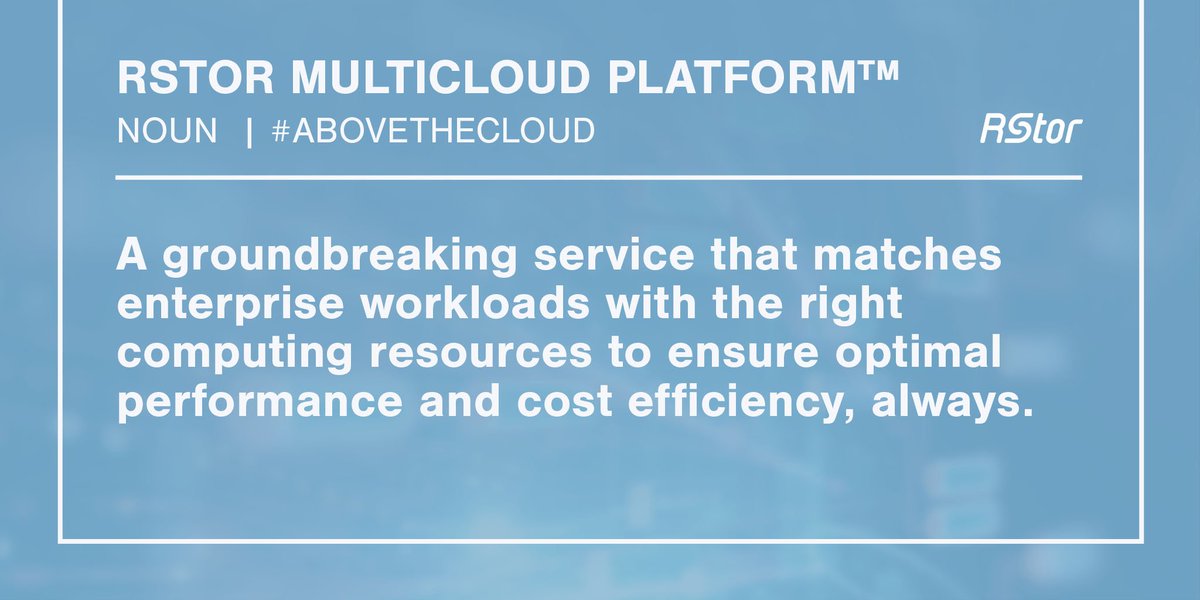 rstor_io's tweet photo. The RStor Multicloud Platform is the first of its kind to aggregate & automate compute resources from private data centers, public cloud providers & trusted supercomputing centers - all on a next gen networking fabric: https://t.co/0BmpA8xVug. #AboveTheCloud #TechGiving https://t.co/D2vFmYH6nt