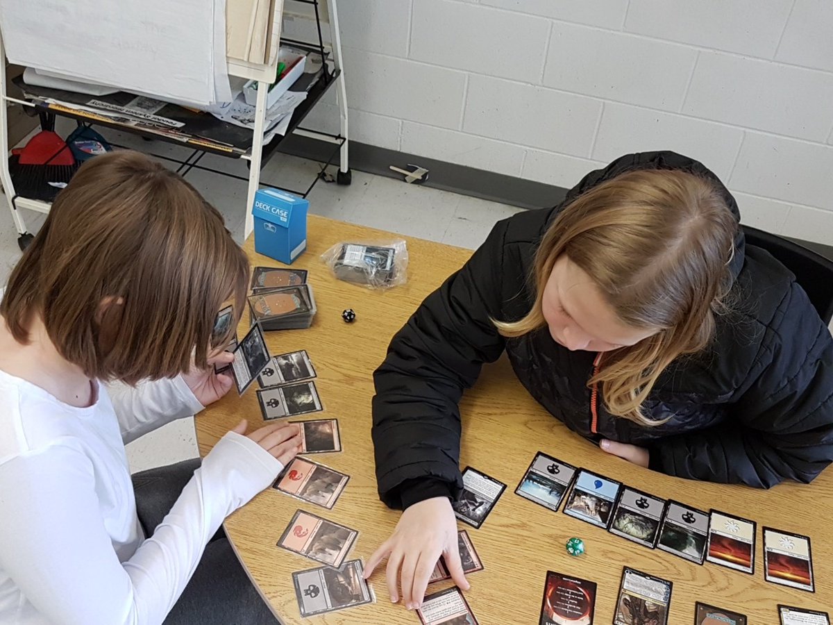 GoderichPS's tweet photo. Lots of fun with our new club @mtgtradingcards  #engaging #funfor kids #strategy thanks MrsDobos! https://t.co/lqeQunS2Zg