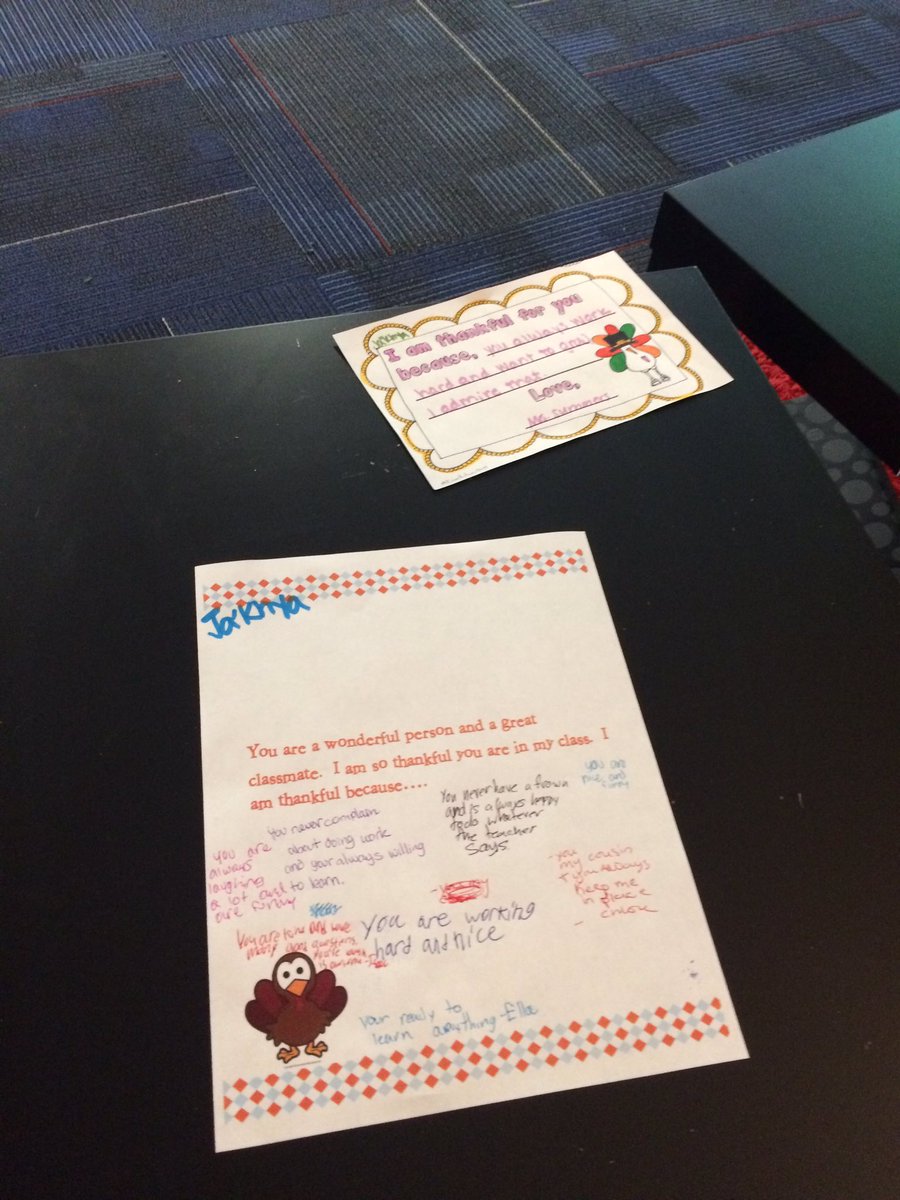 Summers5Uthoff's tweet photo. I am so thankful for every individual student in my class!! They are thankful for each other too!! https://t.co/228qKJLP1n