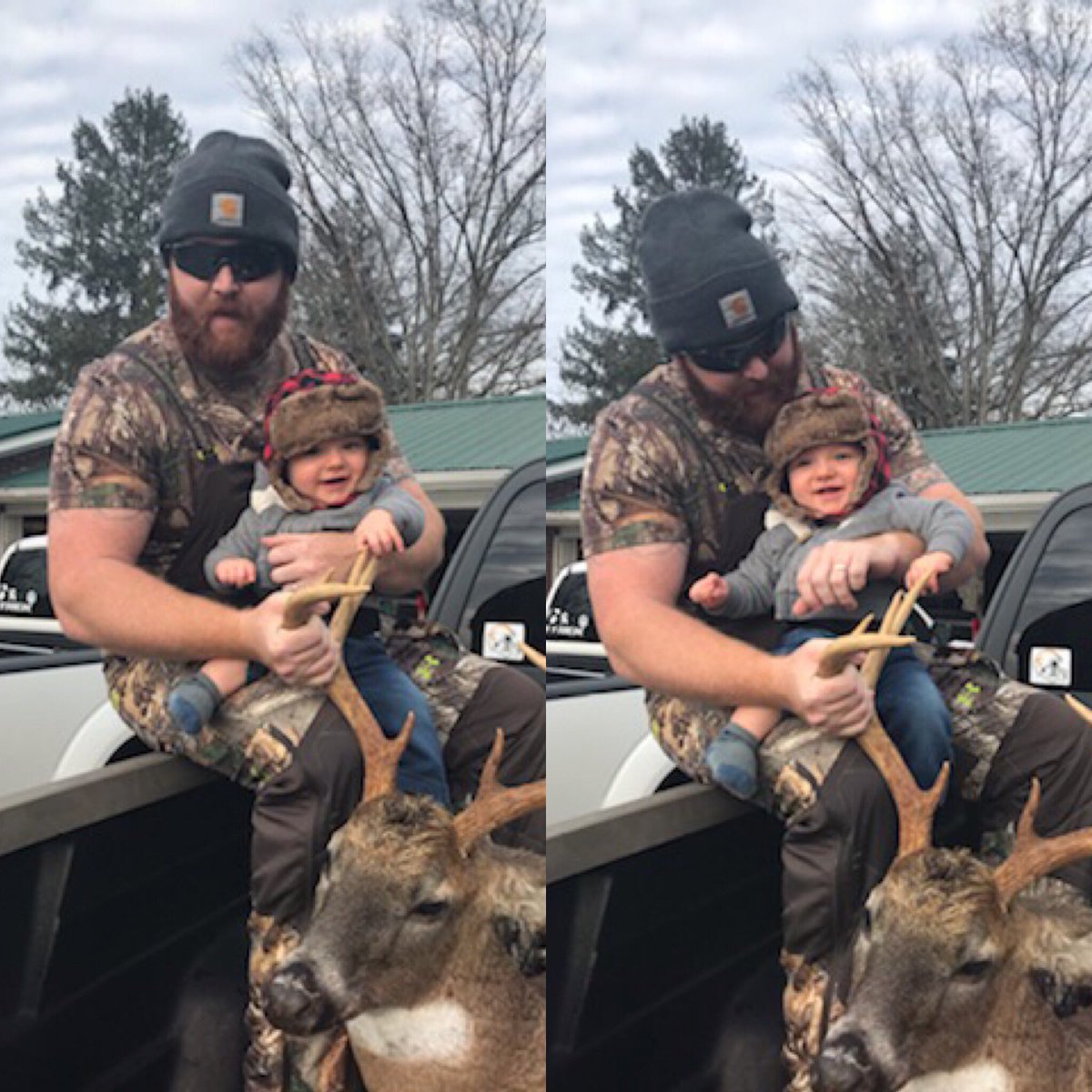 CoachTFox1's tweet photo. Connors first experience of deer season! https://t.co/26yEkcK7kS