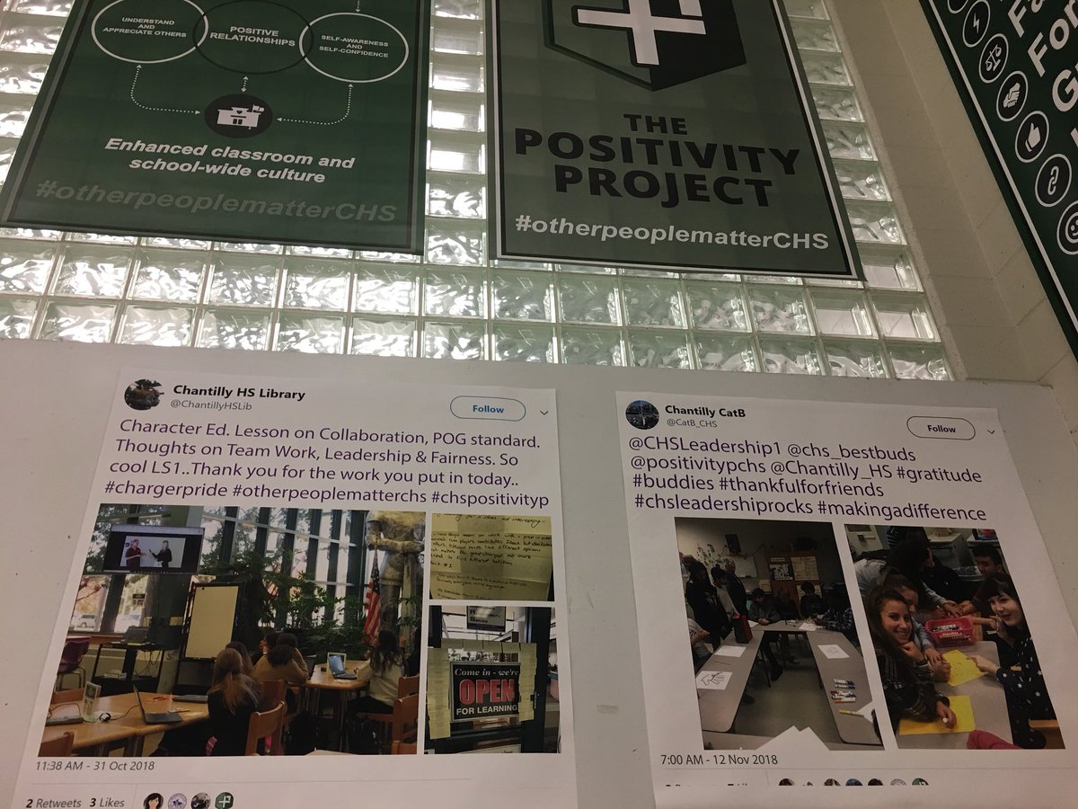 positivitypchs's tweet photo. Check out the social media posters at the main stairs.  We would love to feature your post. #otherpeoplematterchs @PosProject https://t.co/L8jRJDXkct