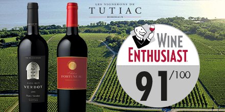 Tutiac's tweet photo. Heureux de vous dévoiler les derniers scores pour nos #vinsdebordeaux par @WineEnthusiast ! 😁🍷

Pleased to announce our latest @WineEnthusiast scores for our #bordeaux wines ! 😁🍷
#wines #bordeaux #tutiac https://t.co/FnInU1qMCF