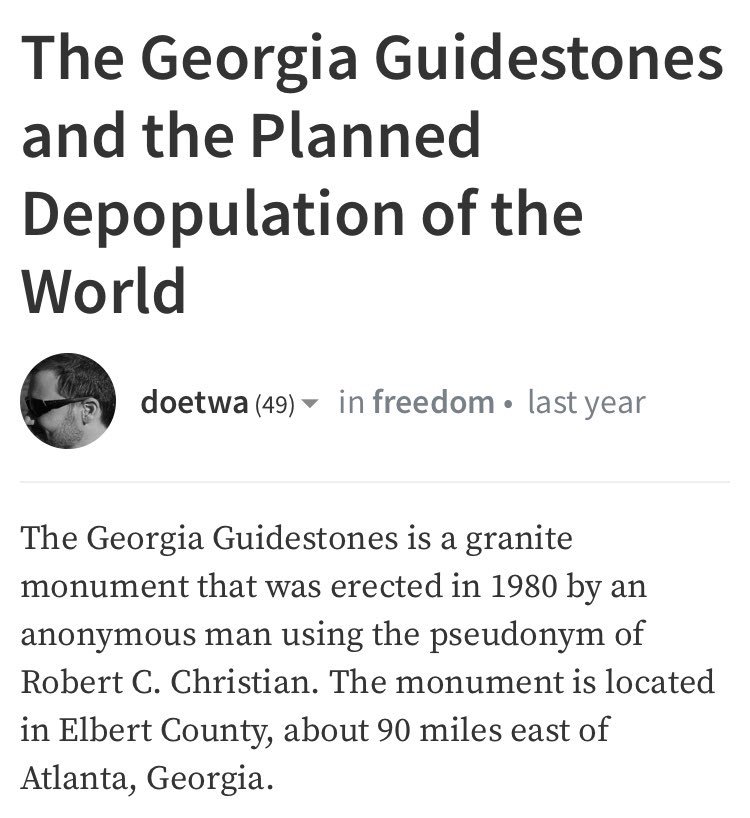 Jackie Depopulation Why The Georgia Guidestones United Nations Agenda 21 30 In 1980 Mysterious Towers Smooth Slabs Of Rock Were Erected In Georgia You Can Go See Them For Yourself Jackie Depopulation Why The Georgia Guidestones United Nations Agenda 21 30 In 1980 Mysterious Towers Smooth Slabs Of Rock Were Erected In Georgia You Can Go See Them For Yourself