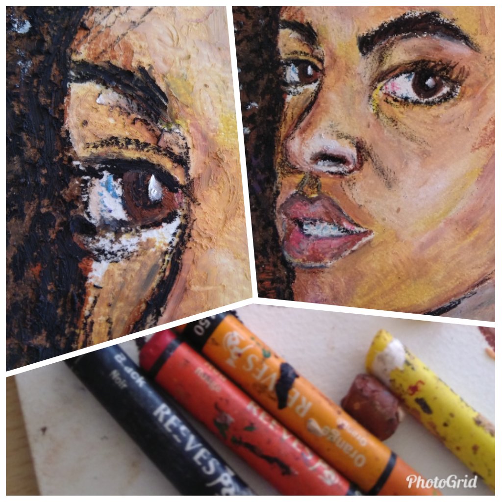 Work in progress, oil pastel portraiture by year 12 student Tasneem.
#WIP #creativity #oilpastel #texture <a href="/RaffISsecondary/">Secondary | Raffles International School</a> <a href="/RafflesIntlSch/">Raffles International School</a>