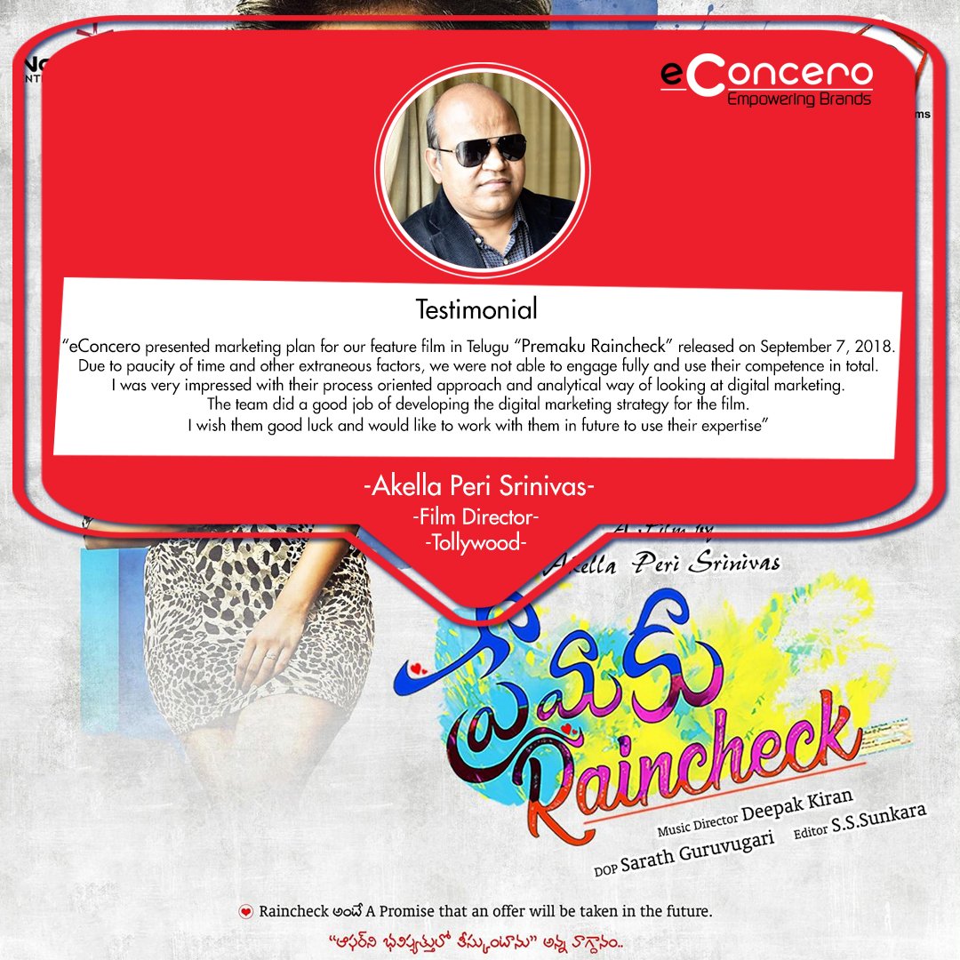 eConcero's tweet photo. #Digital #marketing strategies planned and executed well are bound to show results. That's why we are "Industry Agnostic". To know more visit https://t.co/8XbZKD6EtG #Tollywood #film #cinema #socialmedia #growthhacking #SMM #business #econcero #stonemediafilms #premakuraincheck https://t.co/YQrrKhYTpZ