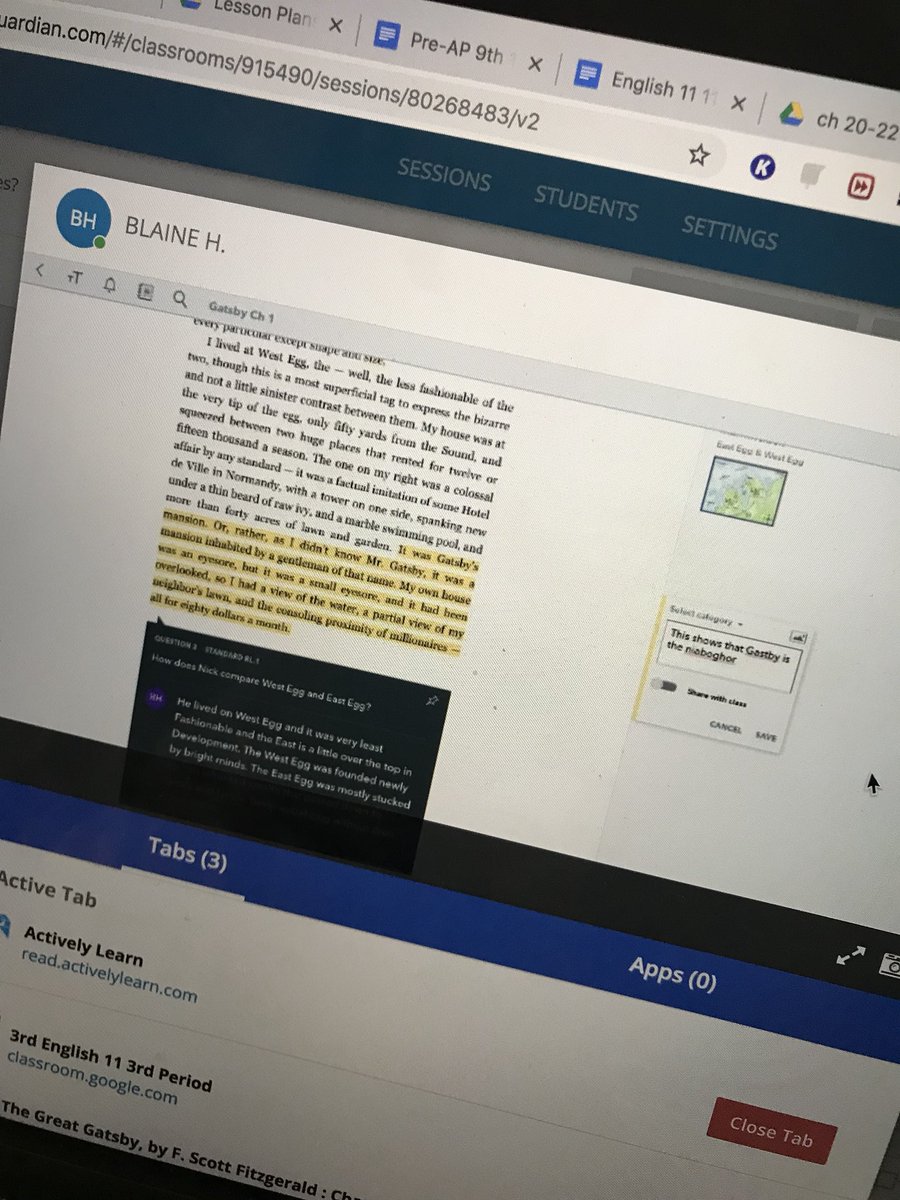 spatterwestga's tweet image. Ss using #activelylearn to share annotations of textual evidence to support answers #dedicated @BBCMHS